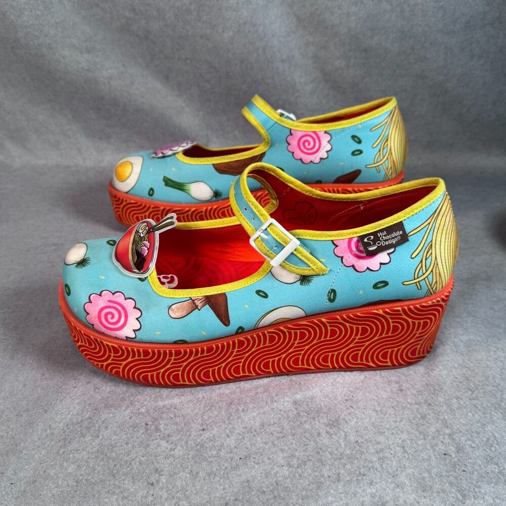 Hot Chocolate Design Chocolaticas Ramen Mary Jane Platform Shoes Size 9 - Picture 2 of 15